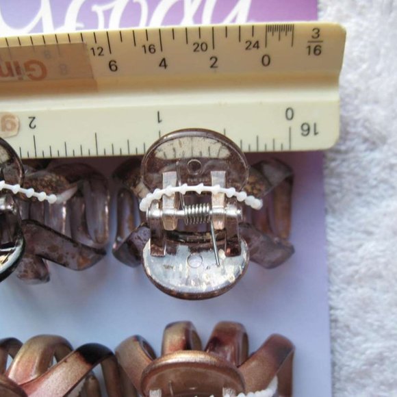 6 Goody Classic Small Spider Octopus Plastic Jaw Claw Clips 1.5" Black Marbled - Picture 2 of 7